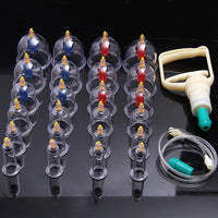 Vacuum Cupping Therapy Set with Suction Gun for Home Use - Traditional Chinese Medicine Health Care