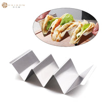 Stainless Steel Taco Holder Stand for Mexican Corn Tortillas and Chicken Spring Rolls, W-shaped