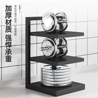 Multi-layer Carbon Steel Pot Rack Organizer for Kitchen Under Sink Cabinet Storage