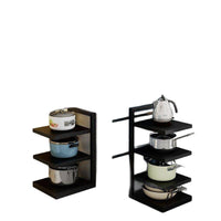 Multi-layer Carbon Steel Pot Rack Organizer for Kitchen Under Sink Cabinet Storage