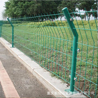 Green Double-Sided Wire Mesh Fence for Highway, Farm Enclosure, Photovoltaic Power Station, Anti-Climb Isolation