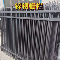 Factory Wholesale Zinc Steel Fence for Construction Sites, Schools, Residential Areas - Hot-Dip Galvanized Courtyard Fencing Material