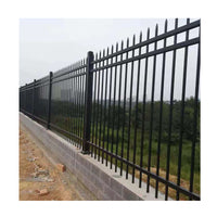 Factory Wholesale Zinc Steel Fence for Construction Sites, Schools, Residential Areas - Hot-Dip Galvanized Courtyard Fencing Material