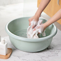 2-Pack Household Thick Round Plastic Basins for Washing Face, Baby, Student Dormitory, Laundry