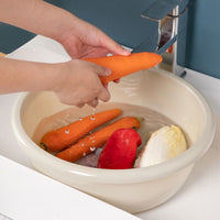 2-Pack Household Thick Round Plastic Basins for Washing Face, Baby, Student Dormitory, Laundry