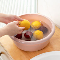 2-Pack Household Thick Round Plastic Basins for Washing Face, Baby, Student Dormitory, Laundry