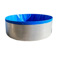 Galvanized Steel Plate Fish Pond High-Density Aquaculture Tank Large Outdoor Assembly Water Storage Tank Round Thickened Canvas Fish Pond