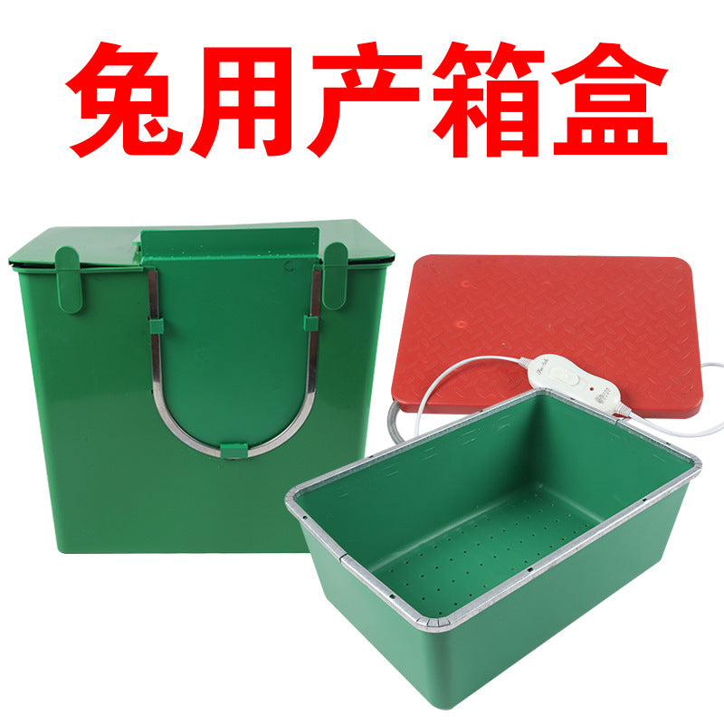 Anti-Bite Rabbit Nesting Box with Heating Plate for Breeding and Birthing