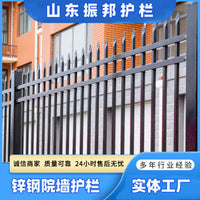 Zinc Steel Courtyard Wall Fence Community Factory Outdoor Iron Art Wall Fence School Anti-climb Protective Railing Barrier