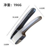 Multifunctional Garlic Press and Slicer 2-in-1 Manual Garlic Chopper Mincer Crusher Kitchen Tool