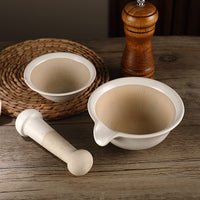 Japanese Ceramic Grinding Bowl Baby Food Masher Rice Paste Bowl with Grinding Rod Manual Home Use Grinding Tableware