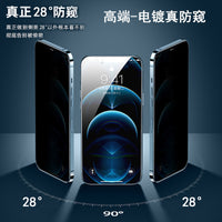 Privacy Screen Protector for iPhone 13, 14, 15, 16 Pro Max, 17 - Tempered Glass Film