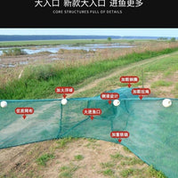 Large Import Fishing Net, Trap Net, Fish and Shrimp Catching Trawl Net, River Net Cage, Foldable Eight-Character Shrimp Cage