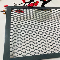 Rhombus Mesh Small Hole Steel Plate Net Industrial Style Iron Art Screen Partition Iron Net Background Wall Grid Ceiling Shelf Net