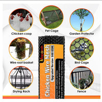 Hexagonal Plastic Coated Wire Mesh Fence Netting for Poultry Enclosures and DIY Crafts