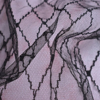 Hexagonal Mesh Fabric with Korean-Japanese Wave Pattern for Wedding Dresses, Skirts, and Children's Clothing