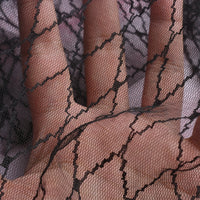 Hexagonal Mesh Fabric with Korean-Japanese Wave Pattern for Wedding Dresses, Skirts, and Children's Clothing