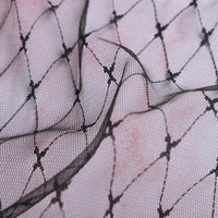 Hexagonal Mesh Fabric with Korean-Japanese Wave Pattern for Wedding Dresses, Skirts, and Children's Clothing