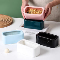 Anti-Bite Ceramic Bird Feeder Cup Parrot Food Box Splash-Proof Feeding Bowl Water Basin for Bird Cage