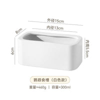 Anti-Bite Ceramic Bird Feeder Cup Parrot Food Box Splash-Proof Feeding Bowl Water Basin for Bird Cage