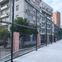 Sports Field Fence Netting for Tennis and Basketball Courts, School Playgrounds - Diamond Mesh Chain Link Barrier