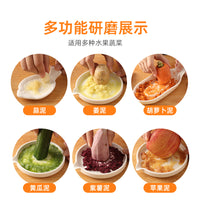 Ceramic Ginger Grater Garlic Mud Grinder Fruit Puree Baby Food Kitchen Tool with Cleaning Brush