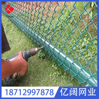 PVC Coated Chain Link Fence for Stadiums and Sports Fields - Green Woven Protective Netting