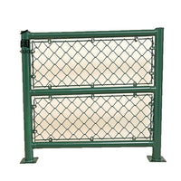 PVC Coated Chain Link Fence for Stadiums and Sports Fields - Green Woven Protective Netting