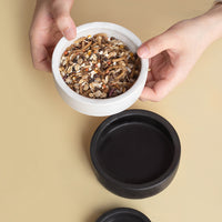 Ceramic Escape-Proof Worm Dish for Reptiles - Round High-Edge Feeding Bowl for Geckos and Lizards