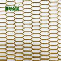 Foshan Aluminum Hexagonal Mesh Decorative Panel Curtain Wall Metal Grid Furniture Protection Net