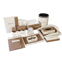 Premium Hotel Guest Service Directory Folder Tissue Box Remote Control Holder Tea Box Storage Organizer with LOGO