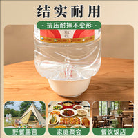 Disposable Biodegradable Dinnerware Set - Rice Husk Plates, Bowls, Cutlery for Outdoor Camping & Home Use