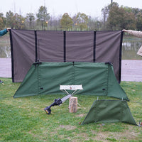 Outdoor Camping Picnic BBQ Windproof Folding Screen Portable Bonfire Windbreak Mobile Wind Shield