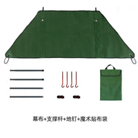 Outdoor Camping Picnic BBQ Windproof Folding Screen Portable Bonfire Windbreak Mobile Wind Shield