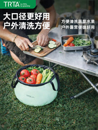 Ultralight Outdoor Folding Water Basin Bag Camping Travel Fishing Waterproof Portable Bucket Vegetable Washing Storage Large Capacity
