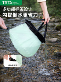 Ultralight Outdoor Folding Water Basin Bag Camping Travel Fishing Waterproof Portable Bucket Vegetable Washing Storage Large Capacity