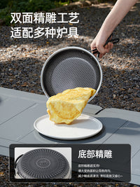 Lightweight Outdoor Camping Cookware Set Portable Stainless Steel Cassette Stove Pot for Wilderness Cooking