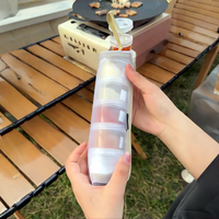 Outdoor Picnic Camping Seasoning Box Set Portable Spice Jars for Travel BBQ Fishing
