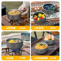 Outdoor Picnic Titanium Foldable Portable Bowl Salad Fruit Bowl Hiking Rice Bowl Portable Small Bowl Antibacterial