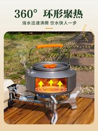 Outdoor Camping Kettle Portable Water Boiler for Cassette Stove Tea Making Wild Camping Cookware Set