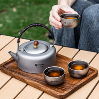 泡茶壶户外烧水壶露营便携双层茶杯具煮茶套装功夫茶煮茶水壶