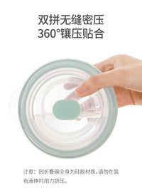 Portable Silicone Folding Bowl with Lid - High Temperature Resistant, Expandable Baby Tableware, Instant Noodle Bowl for Outdoor Travel