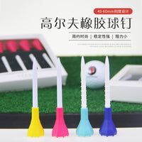 New Golf Diamond Ball Tee with Scale Soft Rubber Zero Resistance Golf Ball Holder 5-Pack Box 87mm