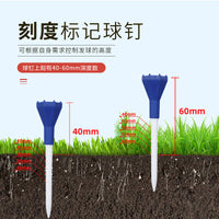 New Golf Diamond Ball Tee with Scale Soft Rubber Zero Resistance Golf Ball Holder 5-Pack Box 87mm