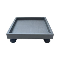 Heavy-Duty Square Plant Pot Mover with Wheels and Water Catch Tray, Thickened Plastic Base with Tempered Support