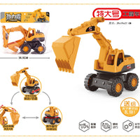 Large Inertial Excavator Engineering Vehicle Toy for Kids, Thickened and Drop-Resistant Beach Digger Shovel Truck