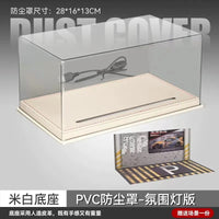 1:24 Scale Simulation Parking Lot Model with Lights Underground Garage Scene Car Dustproof Storage Display Box