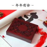 Wedding Certificate Wooden Box Marriage Gift Storage Box Engravable Carved Design for Newlyweds