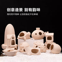 Aquarium Breeding Cave, Ceramic Fish Shrimp Hiding House Spawning Pot Ornament