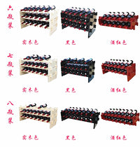 Stackable Wooden Wine Rack for Desktop - Customizable Display Stand for Red Wine Bottles